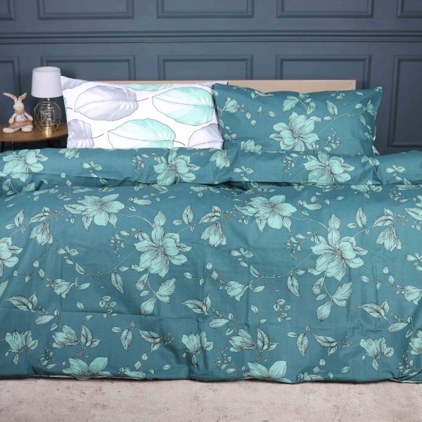Фото - Комплект постельного белья MirSon 200х220 см 17-0718 Emerald Foliage Бязь (2200010684957)